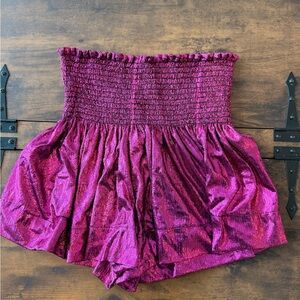 QUEEN OF SPARKLES High Waist Fuchsia Shorts